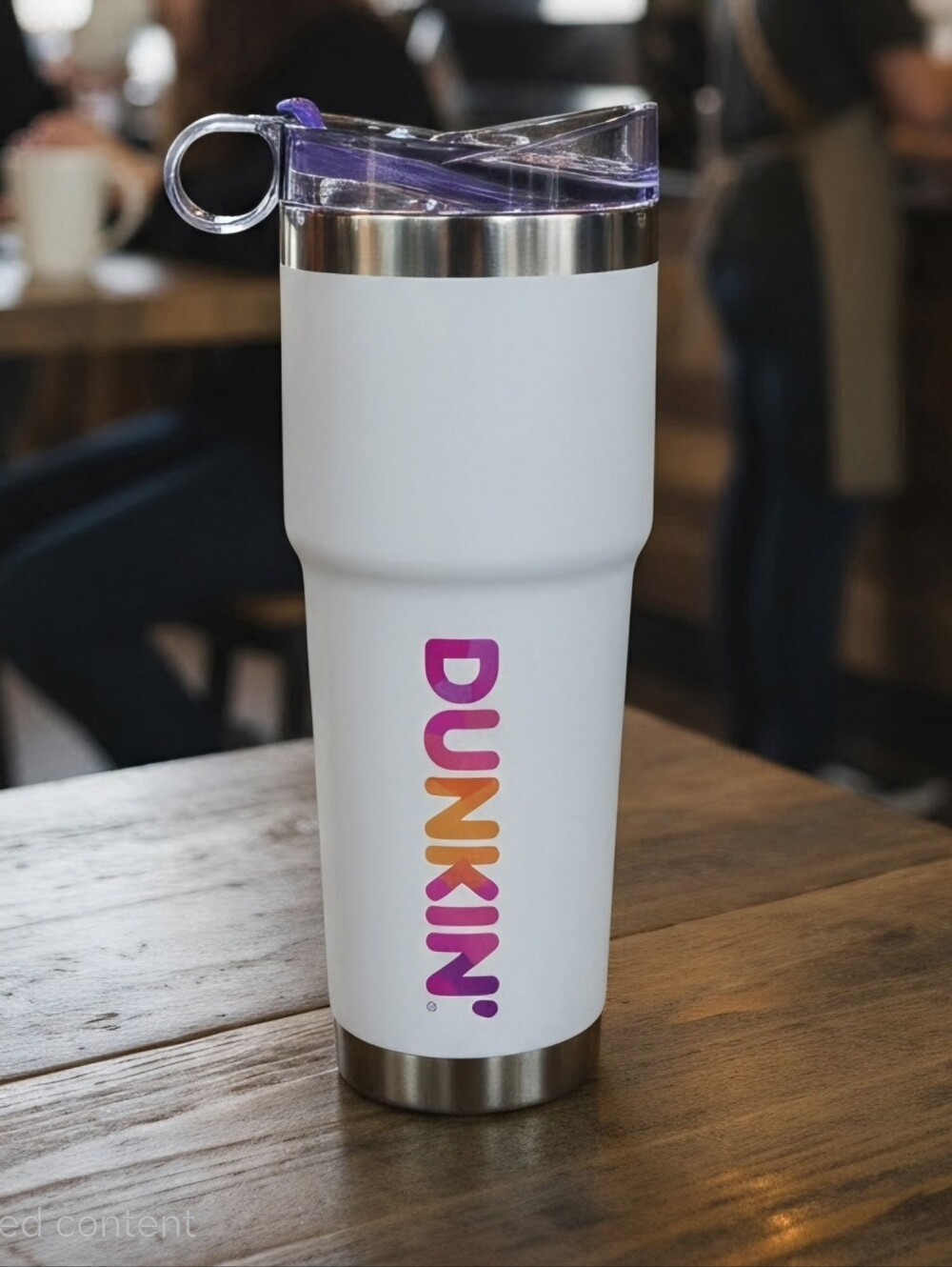 Dunkin (2025) White Classic Americana Stainless Steel Tumbler (32oz)